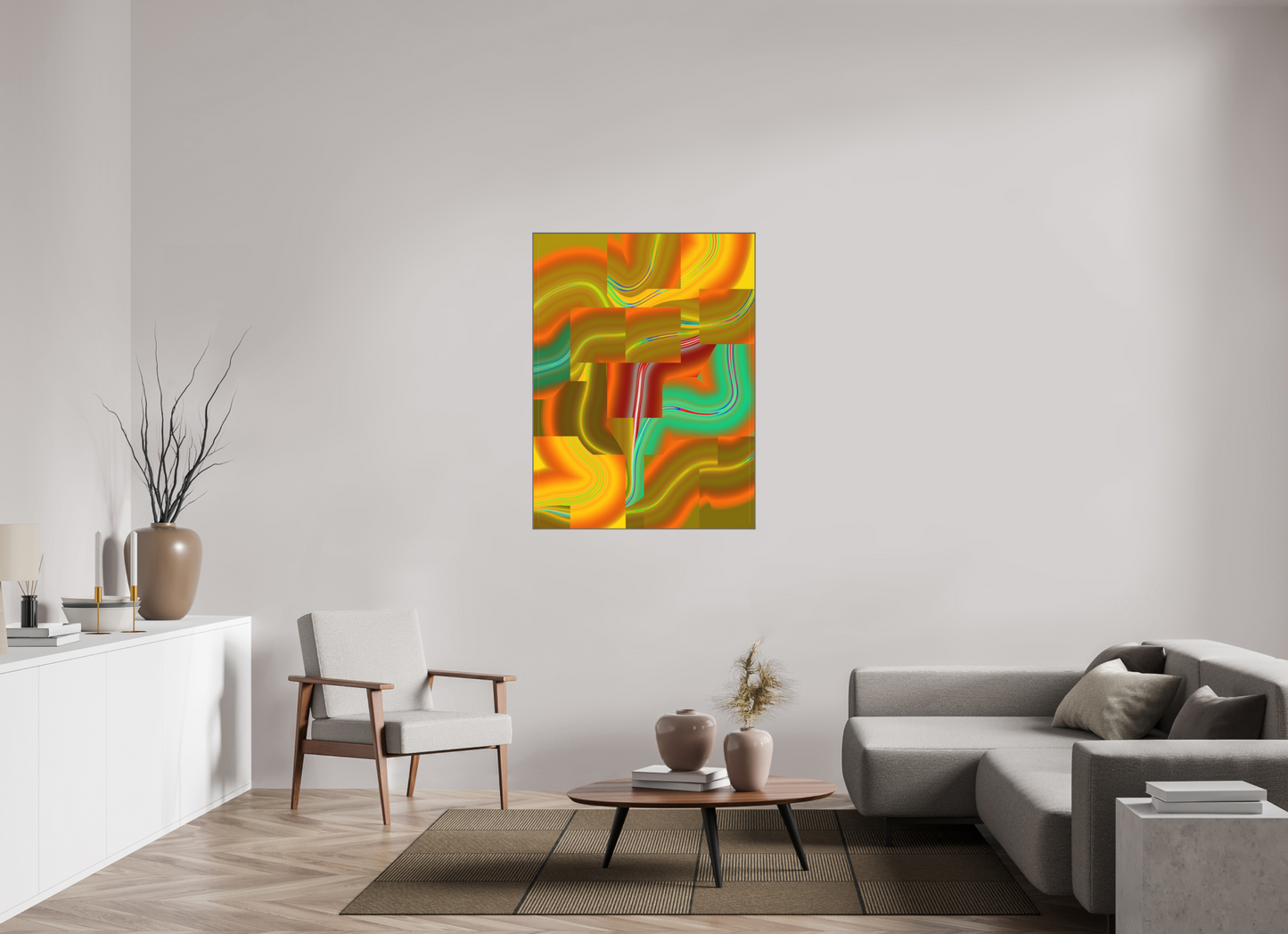 90 x 120 cm, Alu-Dibond in Aluminium Artbox Antiflow #1