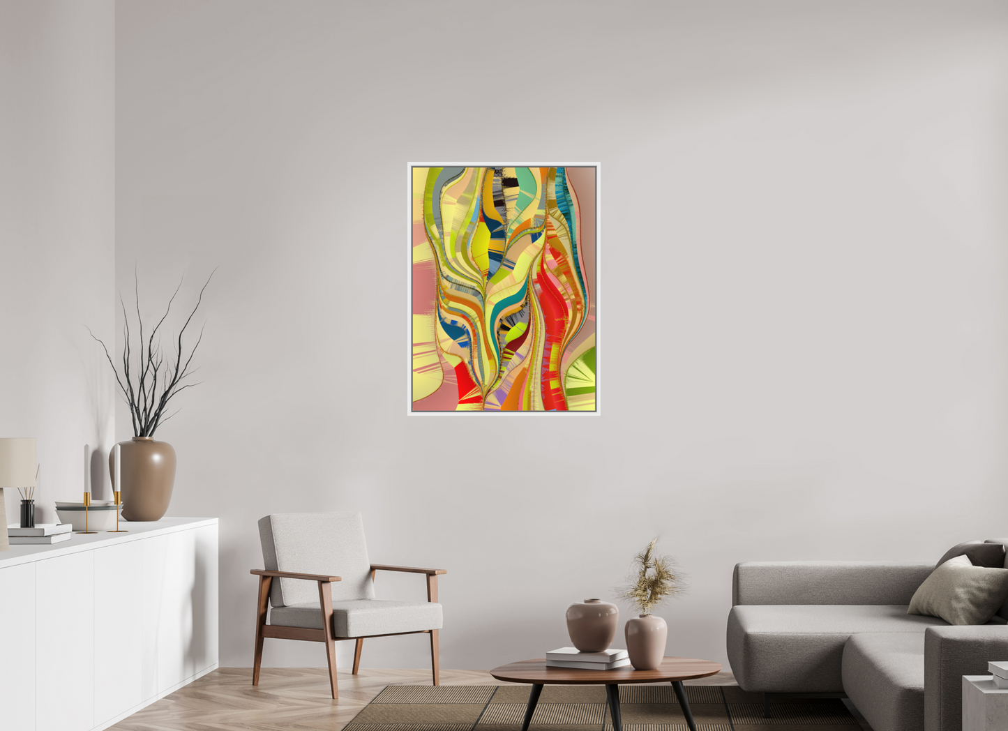 75 x 100 cm, Fine Art Print on Alu-Dibond in Floater Frame White Serendicay #4