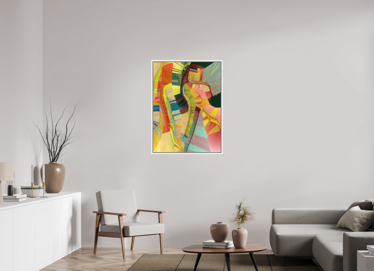 75 x 100 cm, Fine Art Print on Alu-Dibond in Floater Frame White Serendicay #6