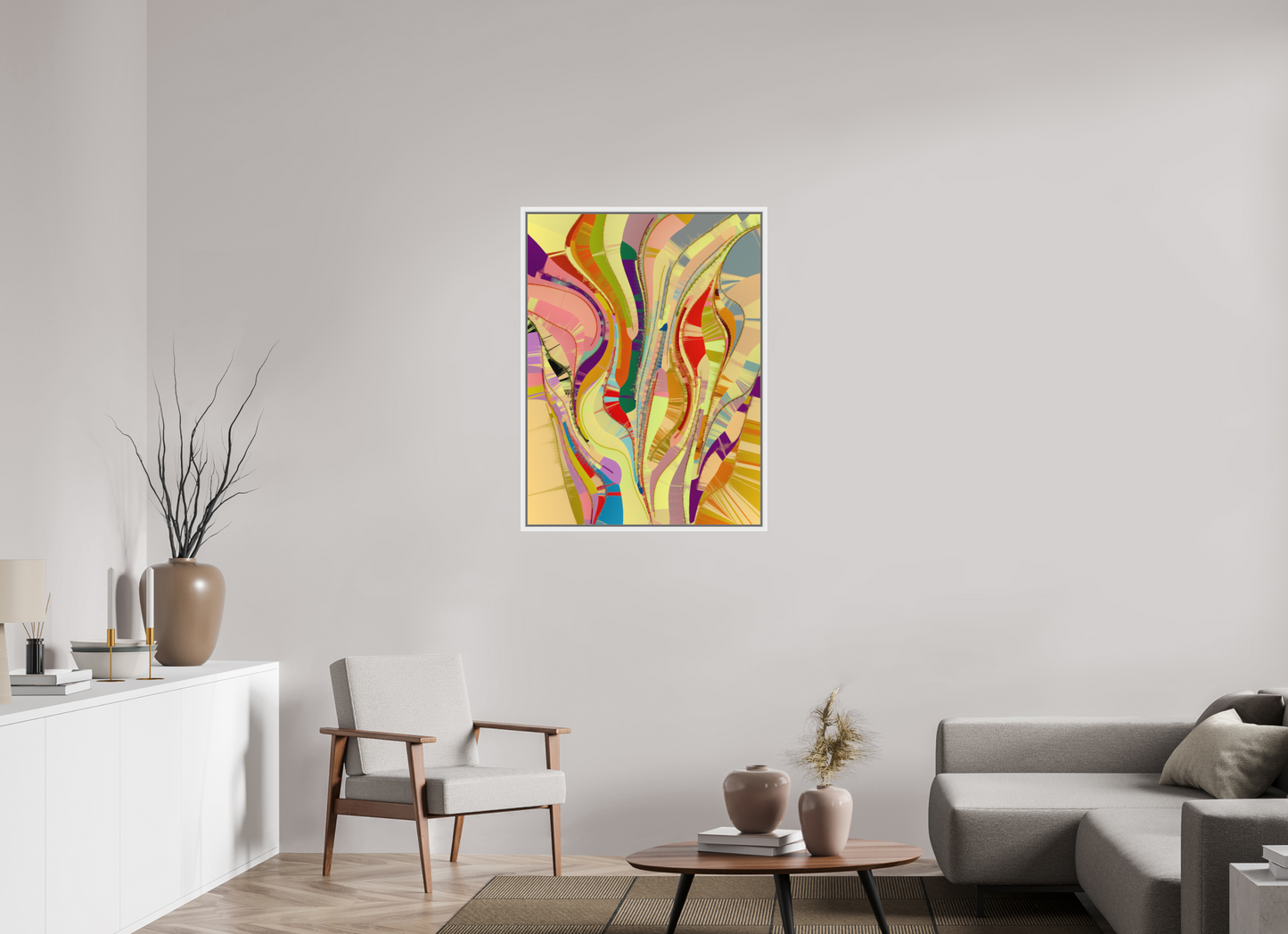 75 x 100 cm, Fine Art Print on Alu-Dibond in Floater Frame White Serendicay #10