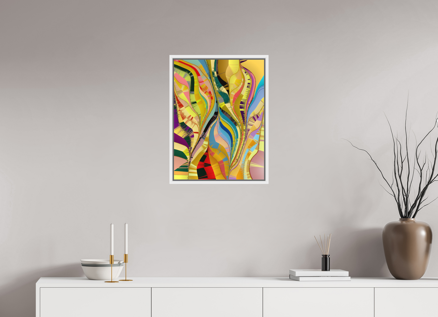 45 x 60 cm, Fine Art Print on Alu-Dibond in Floater Frame White Serendicay #2