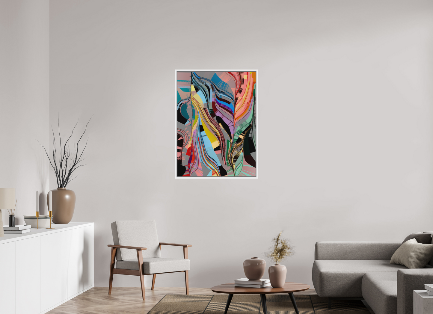 75 x 100 cm, Fine Art Print on Alu-Dibond in Floater Frame White Serendicay #9