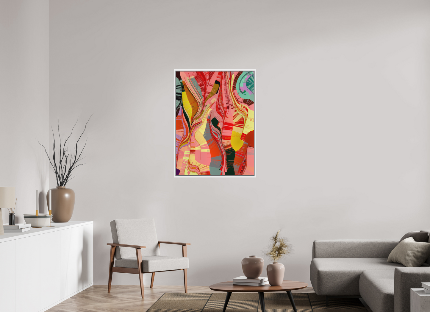 75 x 100 cm, Fine Art Print on Alu-Dibond in Floater Frame White Serendicay #7