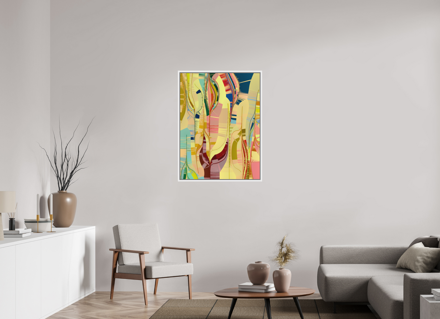 75 x 100 cm, Fine Art Print on Alu-Dibond in Floater Frame White Serendicay #13