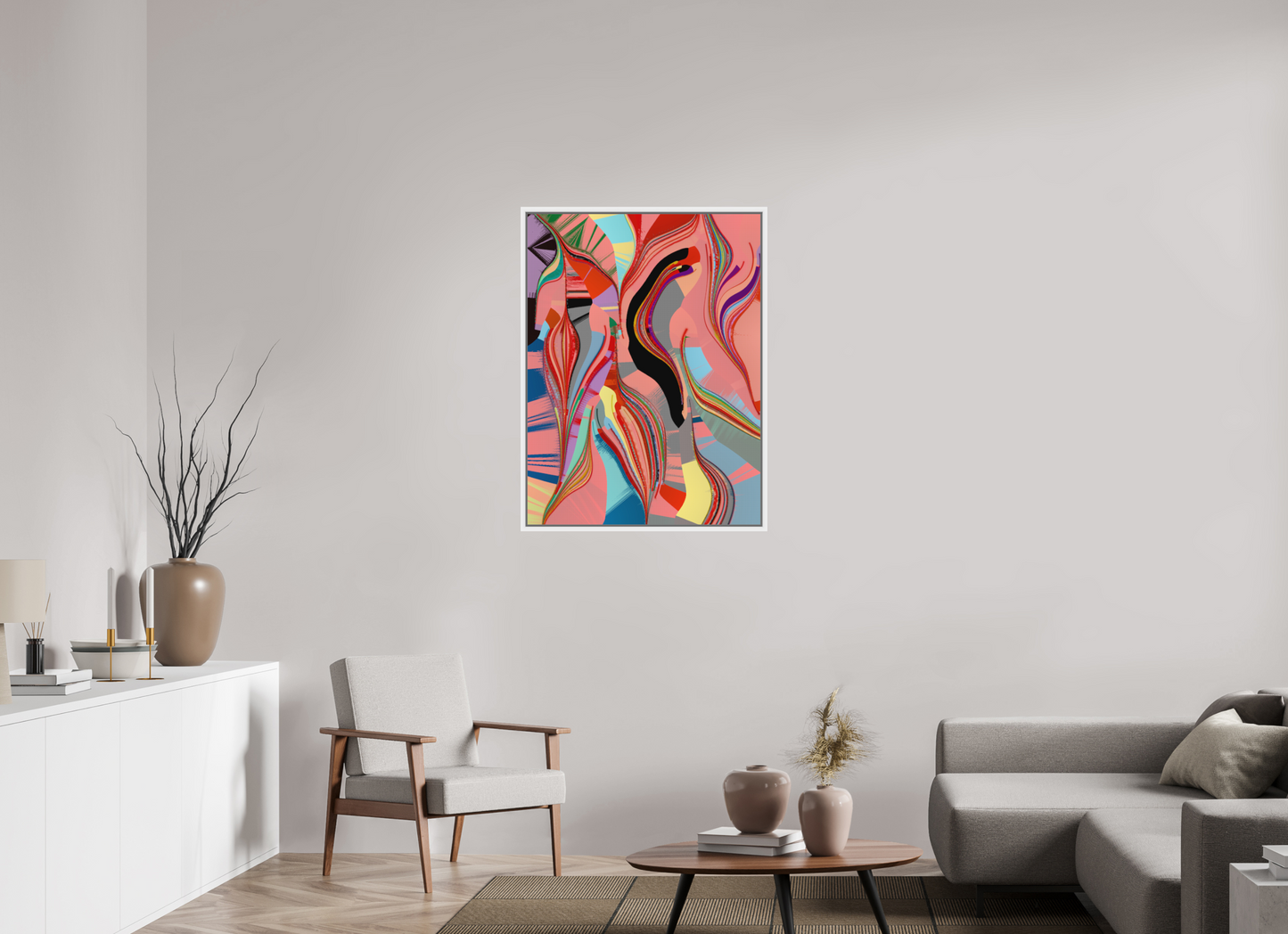 75 x 100 cm, Fine Art Print on Alu-Dibond in Floater Frame White Serendicay #8