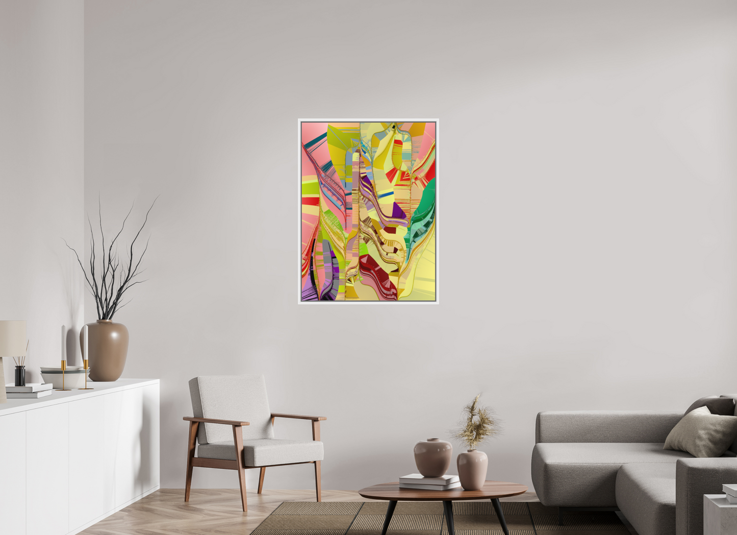 75 x 100 cm, Fine Art Print on Alu-Dibond in Floater Frame White Serendicay #14