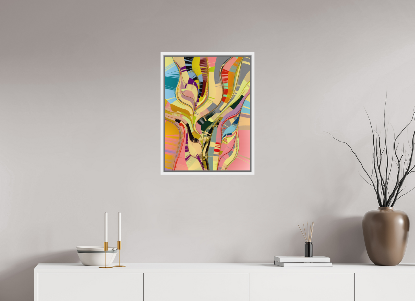 45 x 60 cm, Fine Art Print on Alu-Dibond in Floater Frame White Serendicay #12
