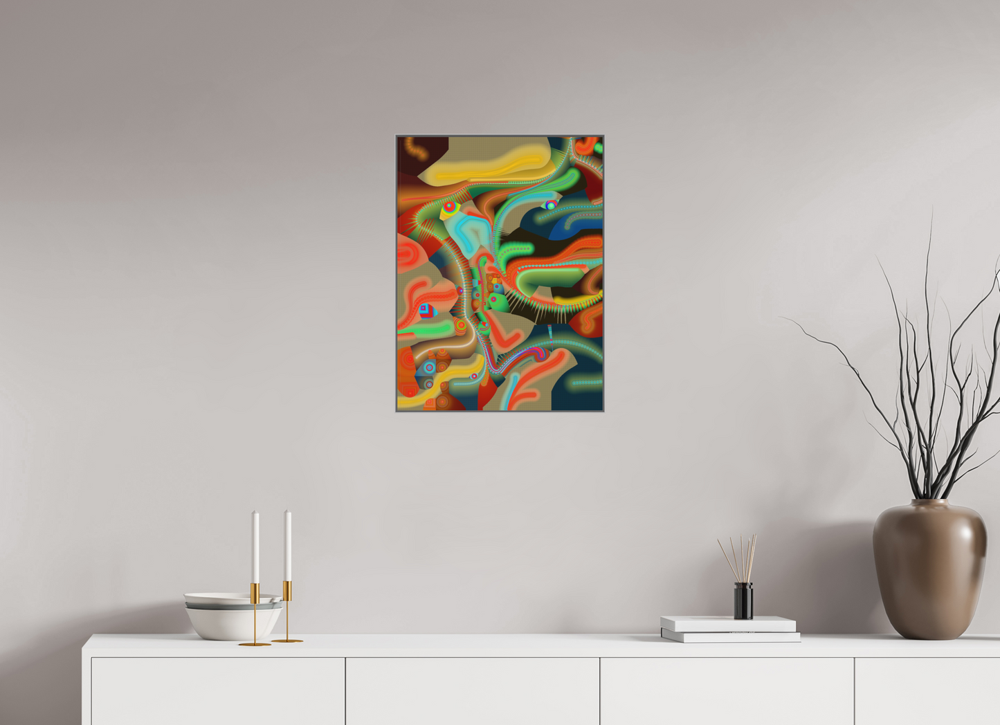 45 x 60 cm, Alu-Dibond in Aluminium Artbox Circollage #8